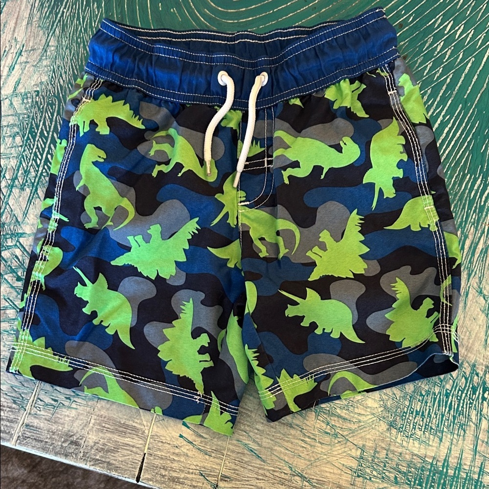 Gymboree Blue and White Swim Shorts
